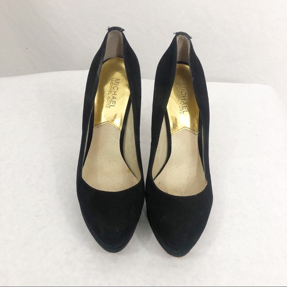 Michael Michael Kors Suede Leather Stilettos Heels, Size 8.5, Black - Picture 2 of 5